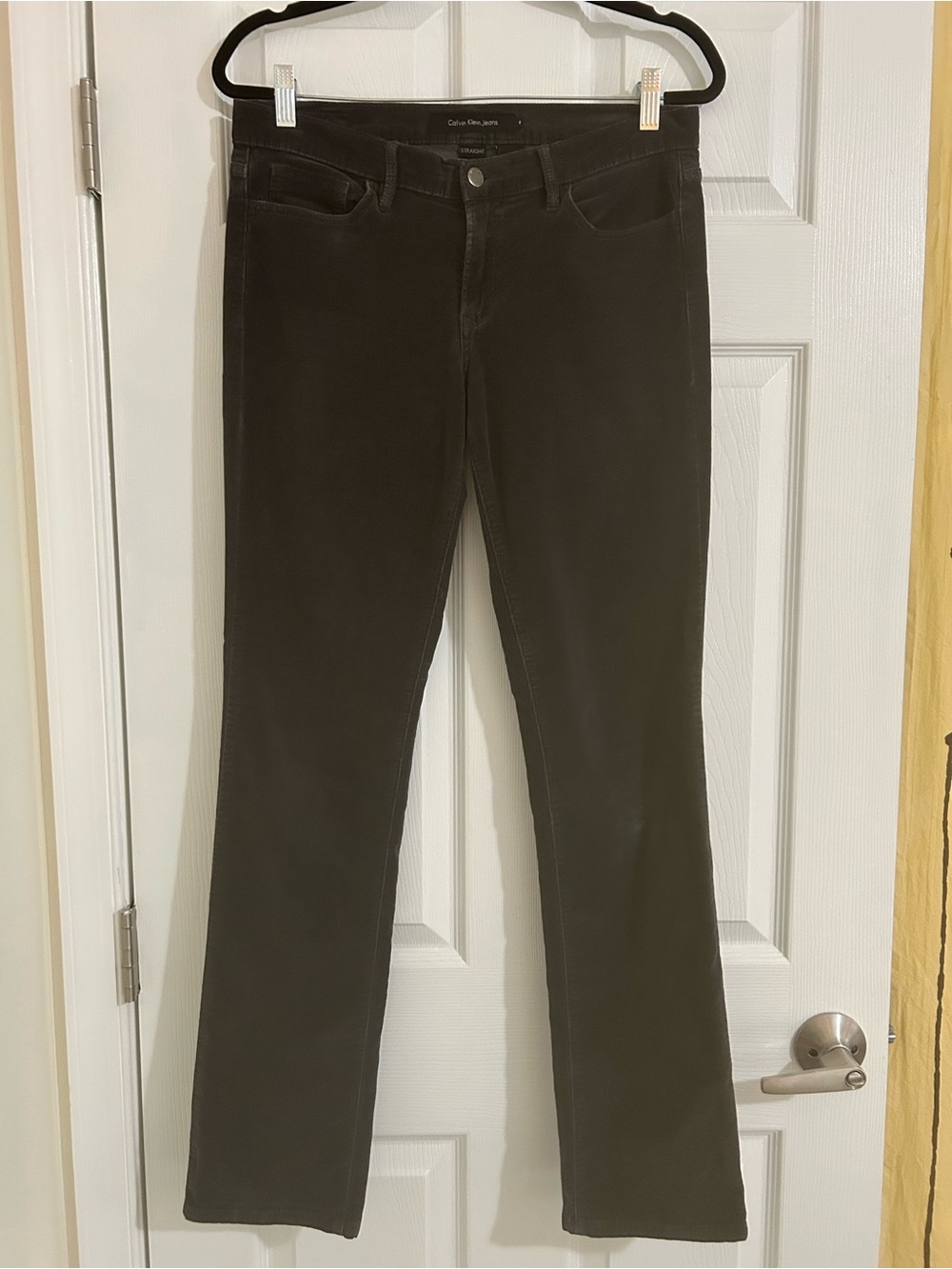 Calvin Klein Jeans Washed Black Corduroy Straight Leg Pants Size 8 - Picture 5 of 13
